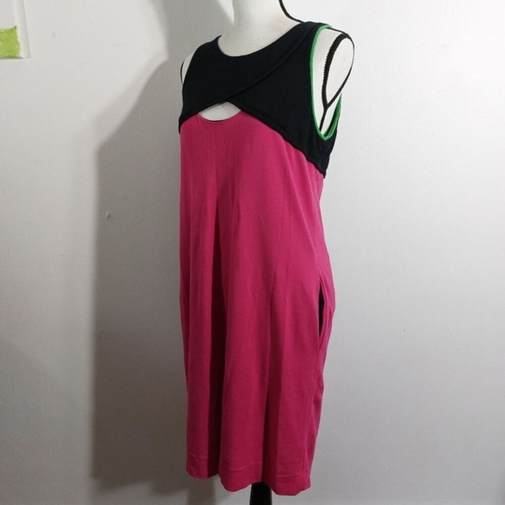 Cynthia Cynthia Steffe Black Pink Green Color Block Knit Sheath Dress Size S - Picture 5 of 9